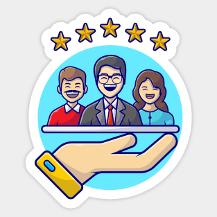 Feedback Review Cartoon Vector Icon Illustration Sticker